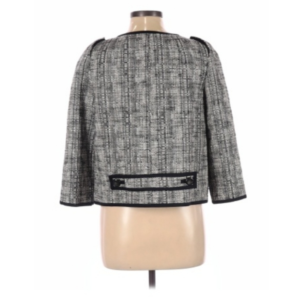 Talbots Suit Jacket Cotton blend sz: 10 classic gray / ivory - Picture 2 of 2